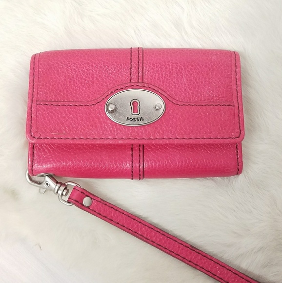Fossil Handbags - Fossil Pink Leather Wristlet